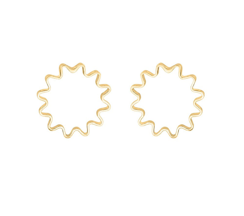 Mini Ondulee Earrings (Pair) (Silver or Gold)