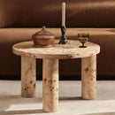 Ferm Living Small Post Coffee Table with Poplar Burl Finish