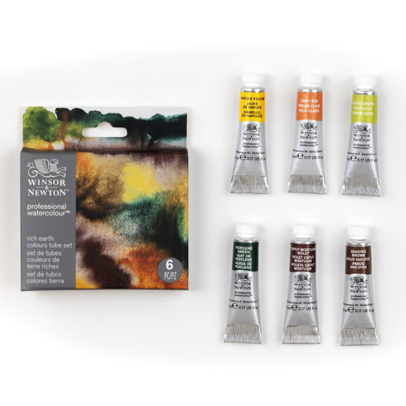 Winsor & Newton Professional Watercolour Rich Earth Set (Set of 6)