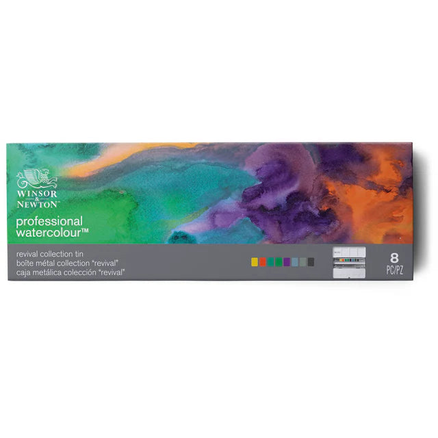 Winsor & Newton Revival Tin (Includes 8 Half Pans, Holds 24)