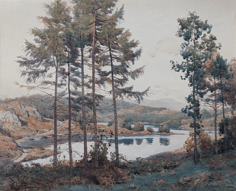 Tarn Hows near Coniston, Early Autumn Afternoon - Original Painting by Alfred Heaton Cooper (1863 - 1929)