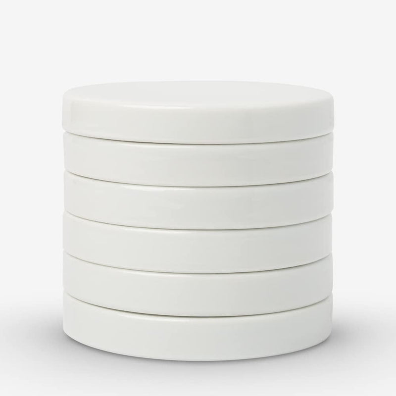 Stack of 5 Ceramic Mixing Trays with Lid