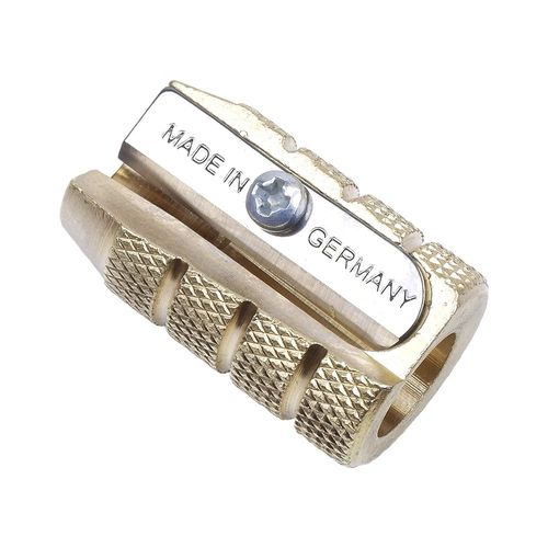 M&R Small Brass Bullet Pencil Sharpener Single