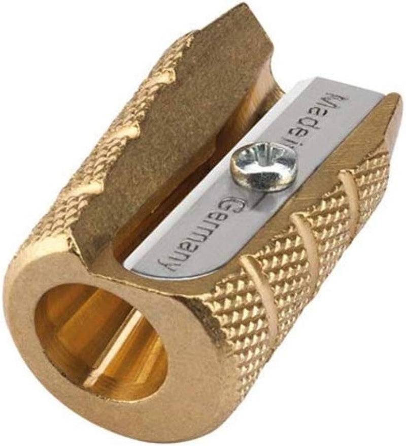 M&R Small Brass Bullet Pencil Sharpener Single
