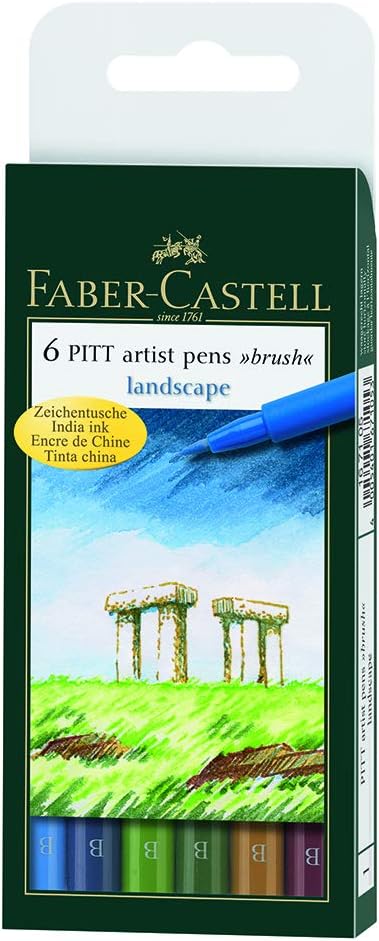Faber Castell PITT Artists' Pens Sets - Landscape (Set of 6)