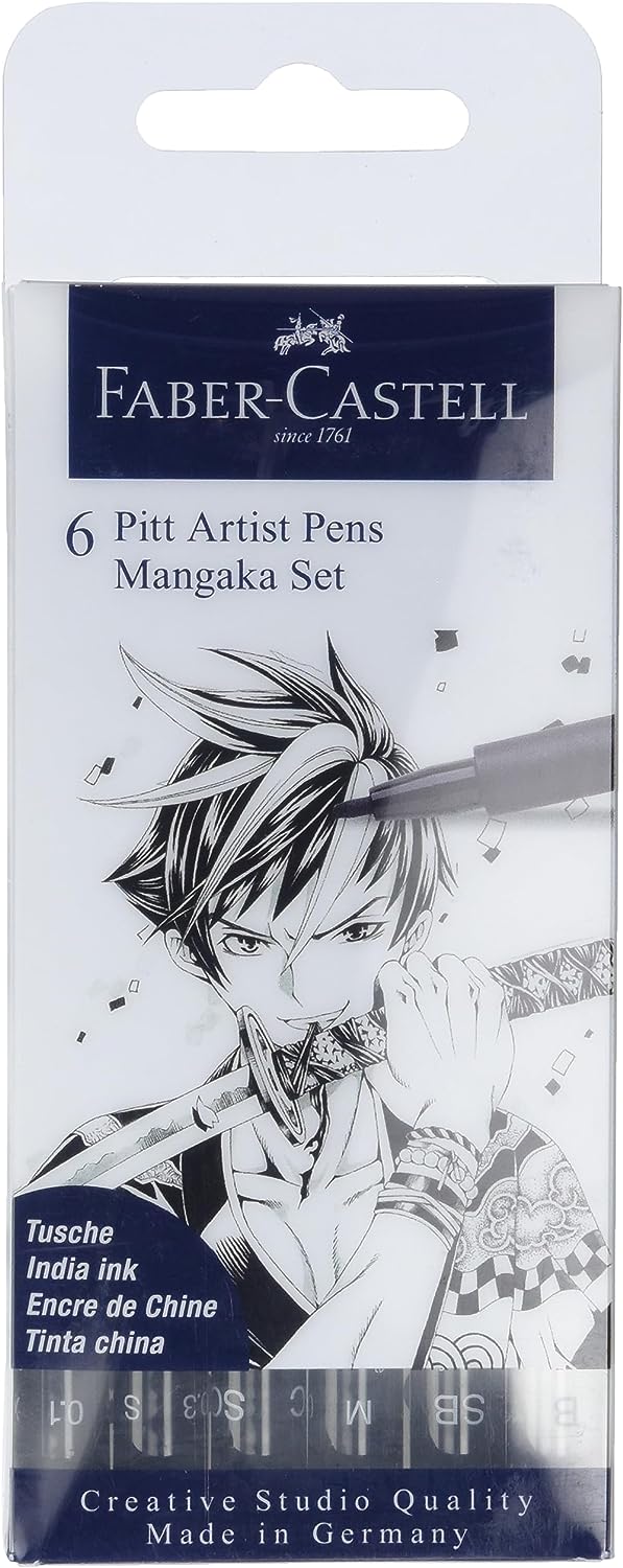 PITT Artist's Pens Manga - Monochrome (Set of 6)