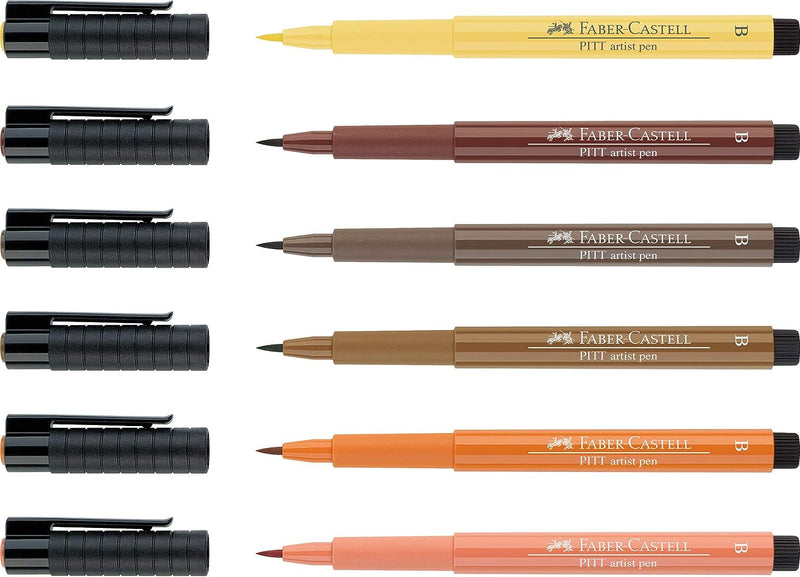 Faber Castell PITT Artists' Pens Sets - Terra (Set of 6)