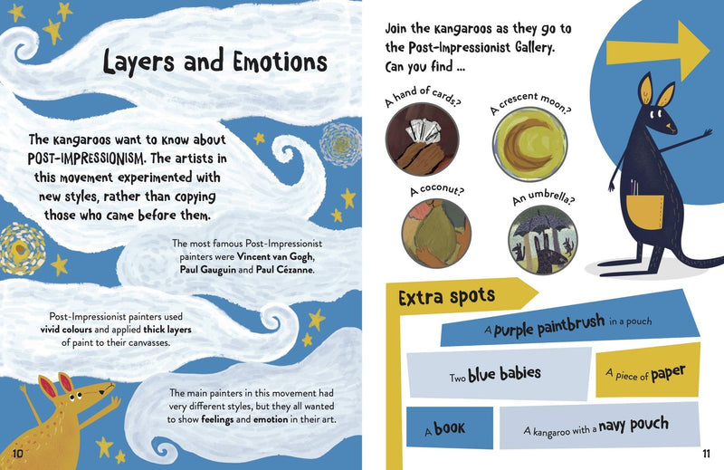 A Day at the Gallery: An Arty Animal Search Book Jam-packed with Facts by Nia Gould
