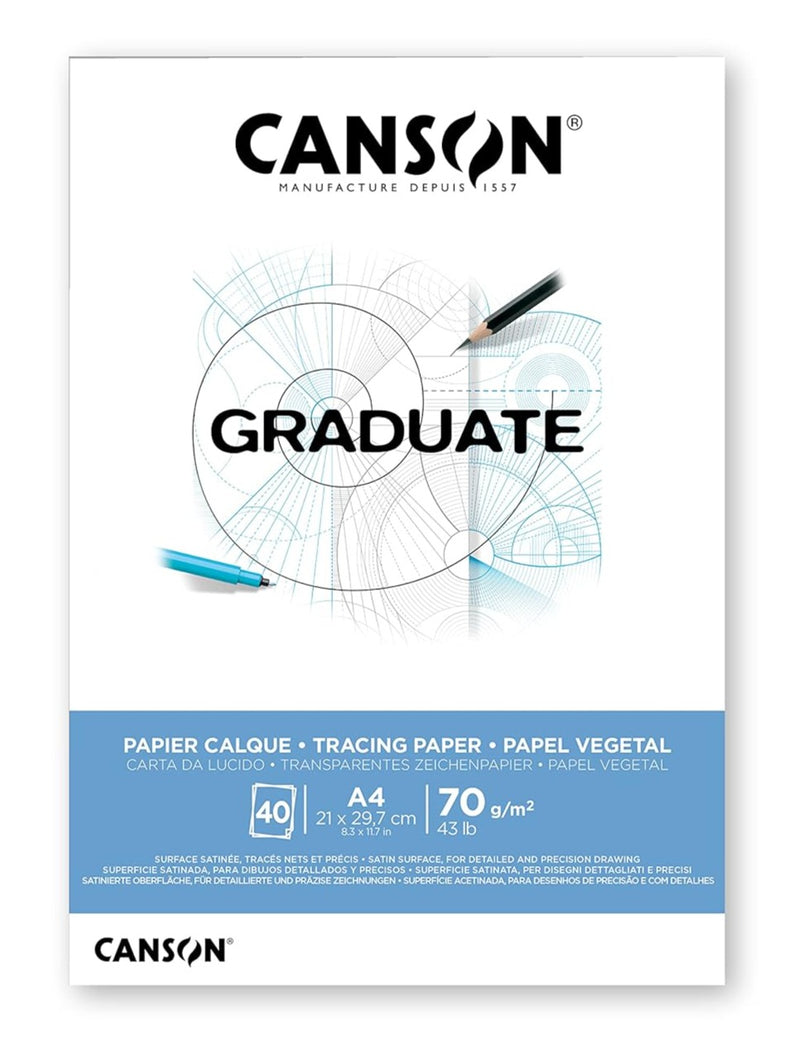 Canson Graduate A4 Tracing Pad - 70gsm (40 Sheets)