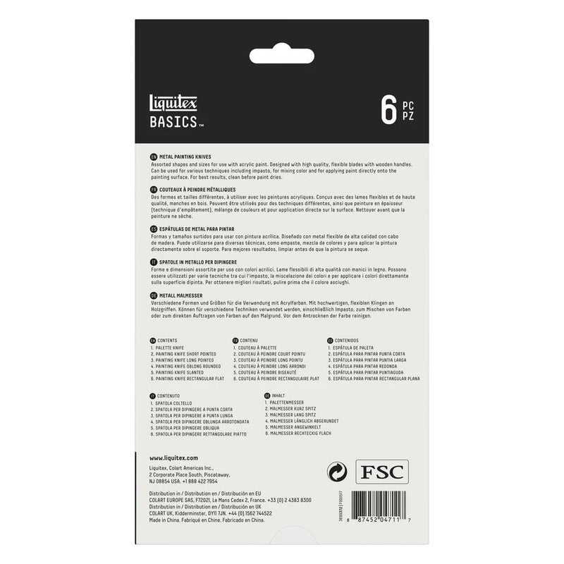 Liquitex Basics Metal Painting Knife (Set of 6)