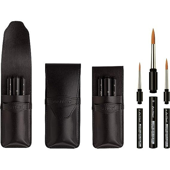 Da Vinci Synthetic Travelling Brush Case (Series 1535) (Set of 3)