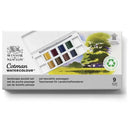 Winsor & Newton Cotman Watercolour Half Pans Pocket Sets (Set of 8 + Brush)