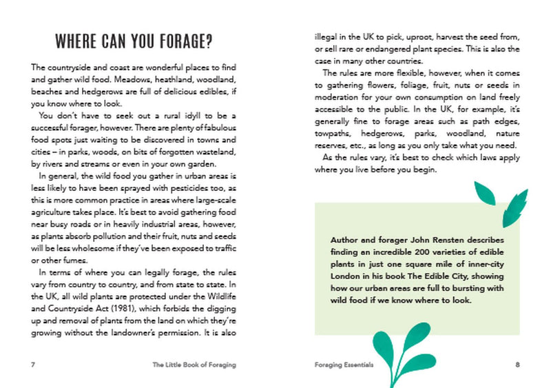 The Little Book of Foraging: Practical Advice and Handy Hints for Aspiring Foragers (Paperback) by Kitty Greenbrown