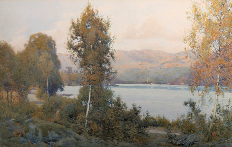 Ambleside and Wray Castle from Pinstones Point' - Original Painting by Alfred Heaton Cooper (1863 - 1929)