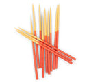 Thin Taper Candles - Two - Tone in Saffron and Rust
