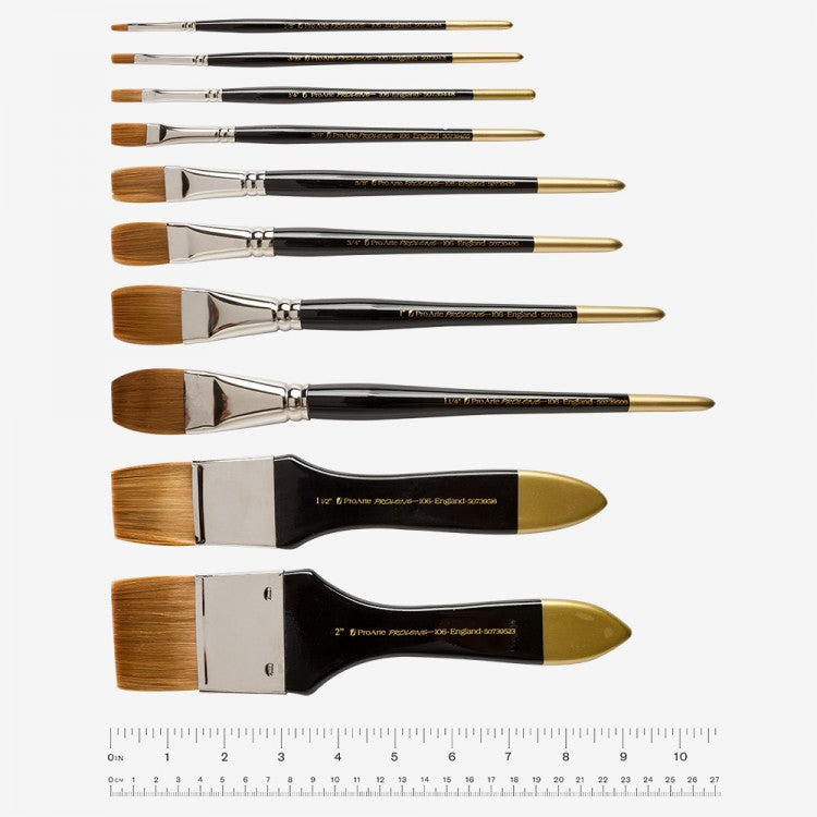 Pro Arte Prolene Synthetic Flat Brush (Series 106)