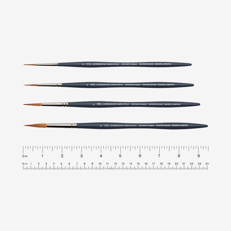 Winsor & Newton Pro Watercolour Brushes Synthetic Sable (Pointed Round)