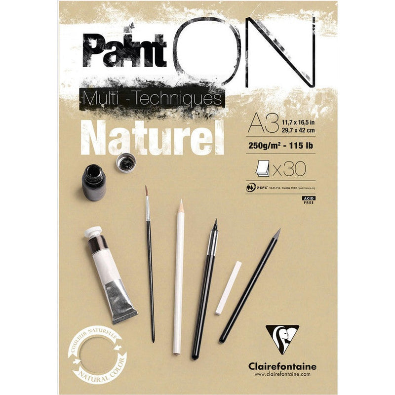 Clairefontaine Natural Paint ON Multimedia Pads (30 Sheets)