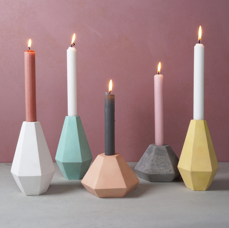 Korridor Concrete Candleholder Tall Curry