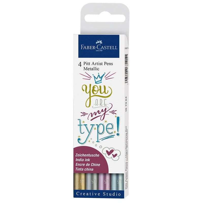 Faber Castell PITT Artists' Pens Metallic (Set of 4)