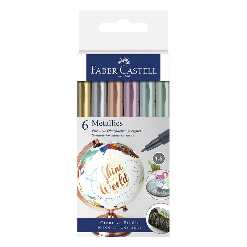 Faber Castell Metallic Markers (Set of 6)