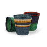 Seagrass Waste Paper Bin - Pompadour/Midnight