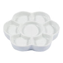 7 Well Small Daisy Shaped Ceramic Palette