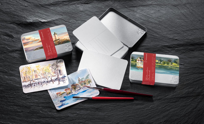 Hahnemuhle Watercolour Postcards Metal Tins (Set of 30)