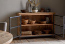 Nirvi Mango Wood & Iron Sideboard - Black