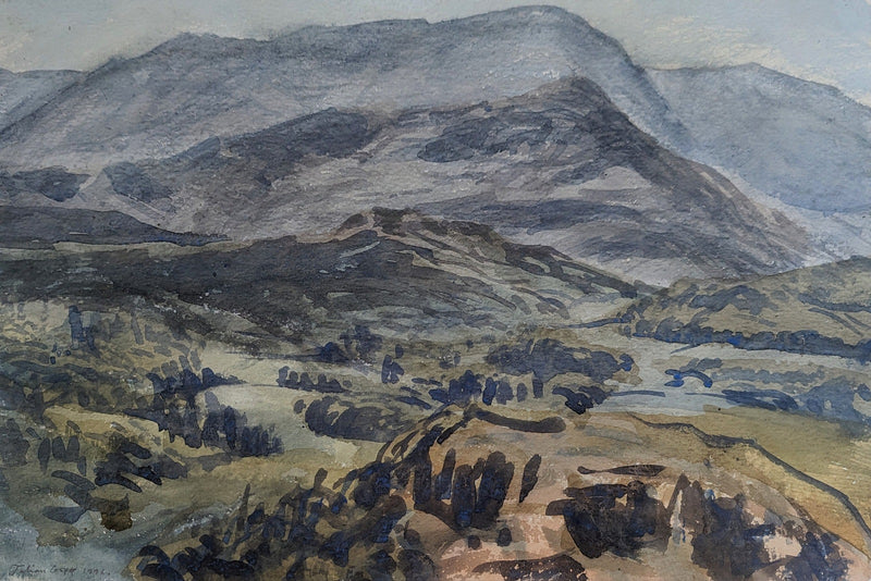 Wetherlam from Black Crag 1996 Original Painting by Julian Cooper (b. 1947)