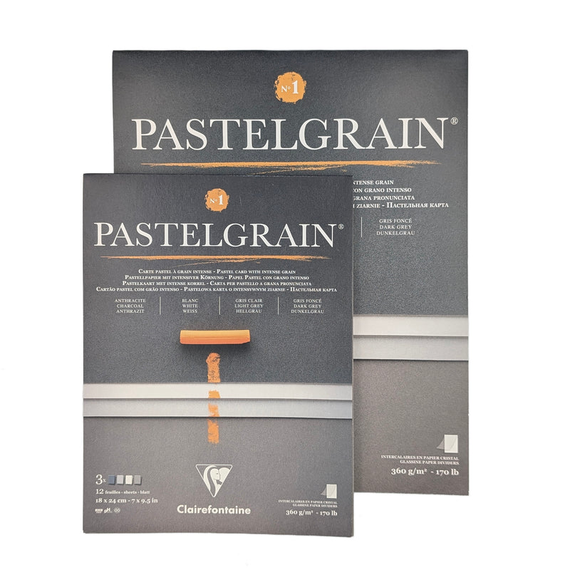 Clairefontaine Pastel Grain No1 Grey Tones 360gsm (12 Sheets)