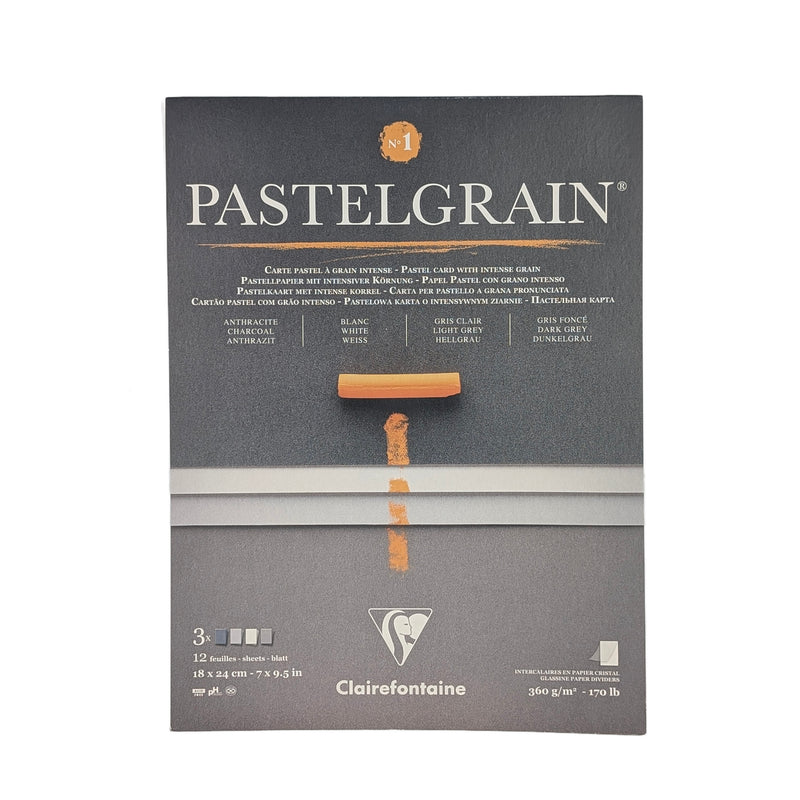 Clairefontaine Pastel Grain No1 Grey Tones 360gsm (12 Sheets)