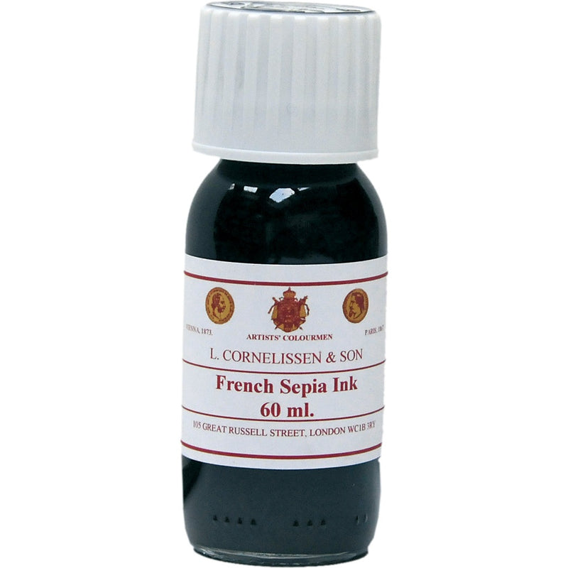 C Roberson & Co Cornelissen French Sepia Ink (60ml)
