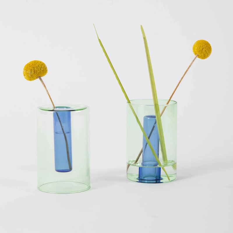 Reversible Glass Vase (Multiple Colours & Sizes)