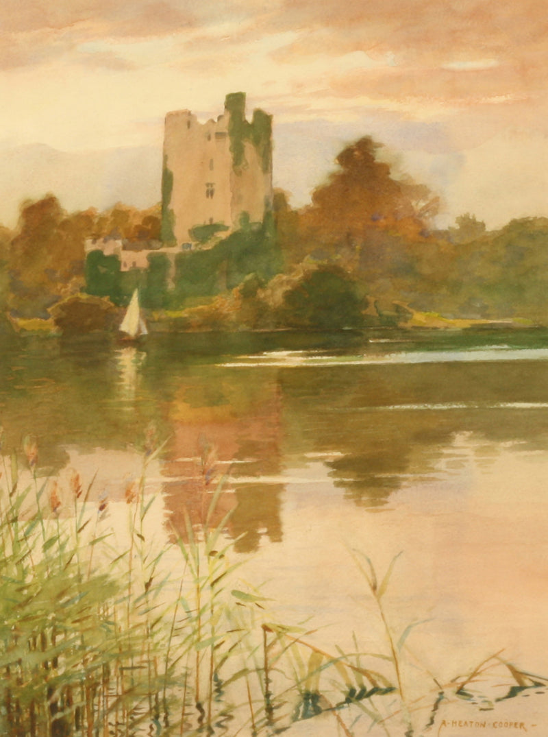 Ross Castle, Killarny, Ireland 1908 - Original Painting (Alfred Heaton Cooper)