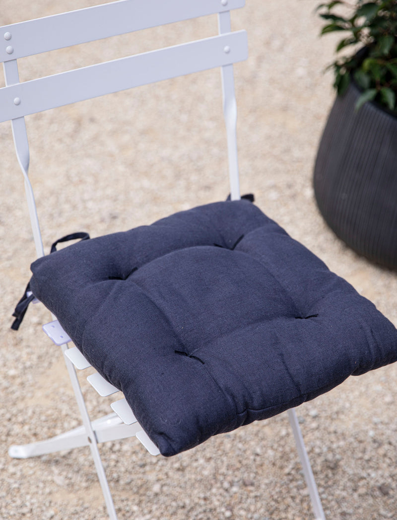 Cushion Seat Pad in Carbon (Linen)