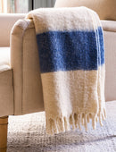 Leigh Throw Wide Strip - Wool, Cove Blue