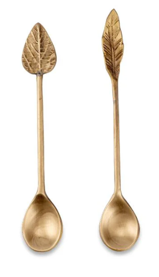 Leaf Spoon Gift Set - Antique Brass (Set of 2)
