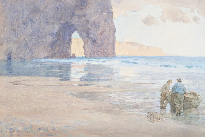 Shore at South Shields, co. Durham - Original Painting by Alfred Heaton Cooper (1863 - 1929)