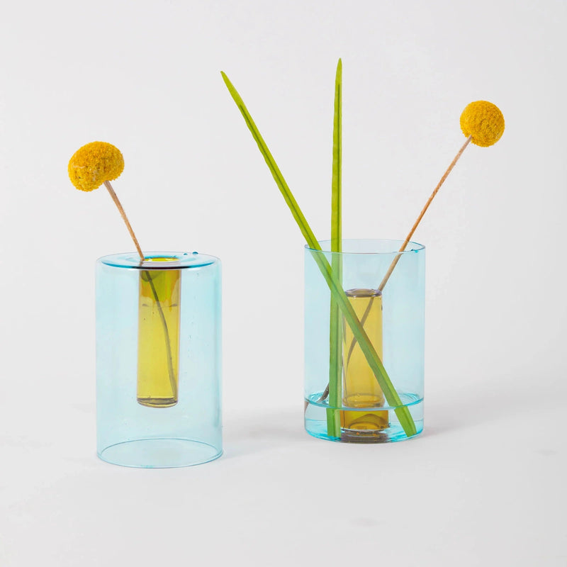 Reversible Glass Vase (Multiple Colours & Sizes)