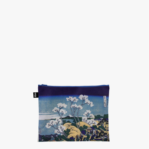 LOQI KATSUSHIKA HOKUSAI Fuji from Gotenyama, Red Fuji and Wave Recycled Zip Pockets