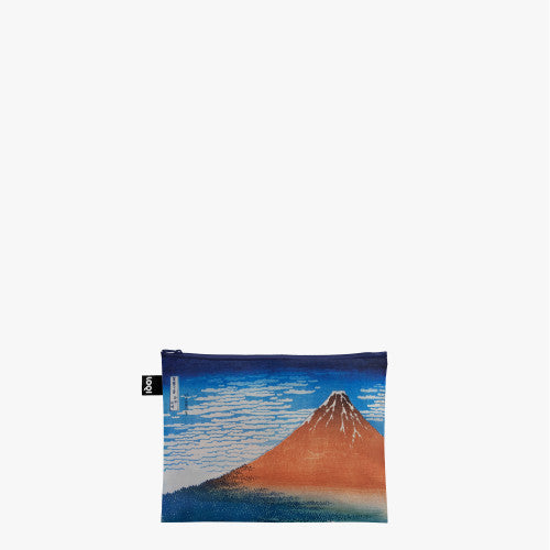 LOQI KATSUSHIKA HOKUSAI Fuji from Gotenyama, Red Fuji and Wave Recycled Zip Pockets