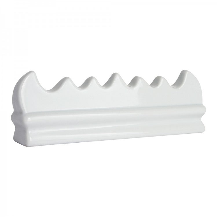 White Ceramic Brush Stand