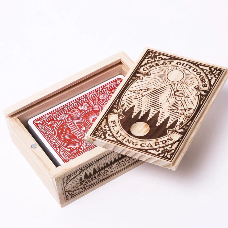 Great Outdoors Playing Cards (Wooden Box)