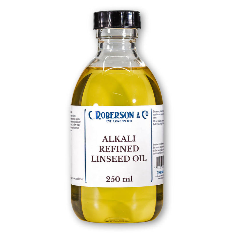 C Roberson & Co Alkali Refined Linseed Oil (250ml)