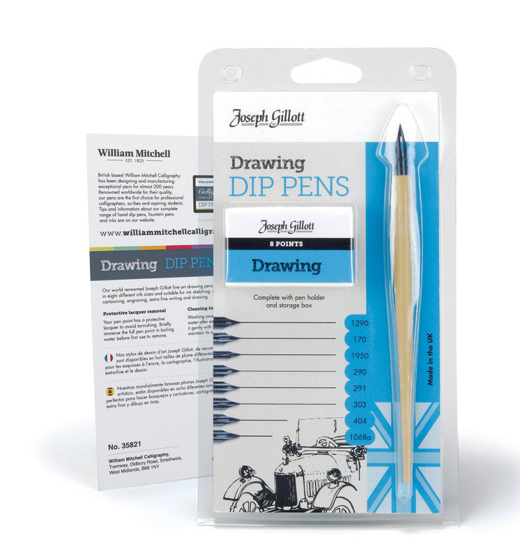 Joseph Gillott Drawing Dip Pens (Set of 8)