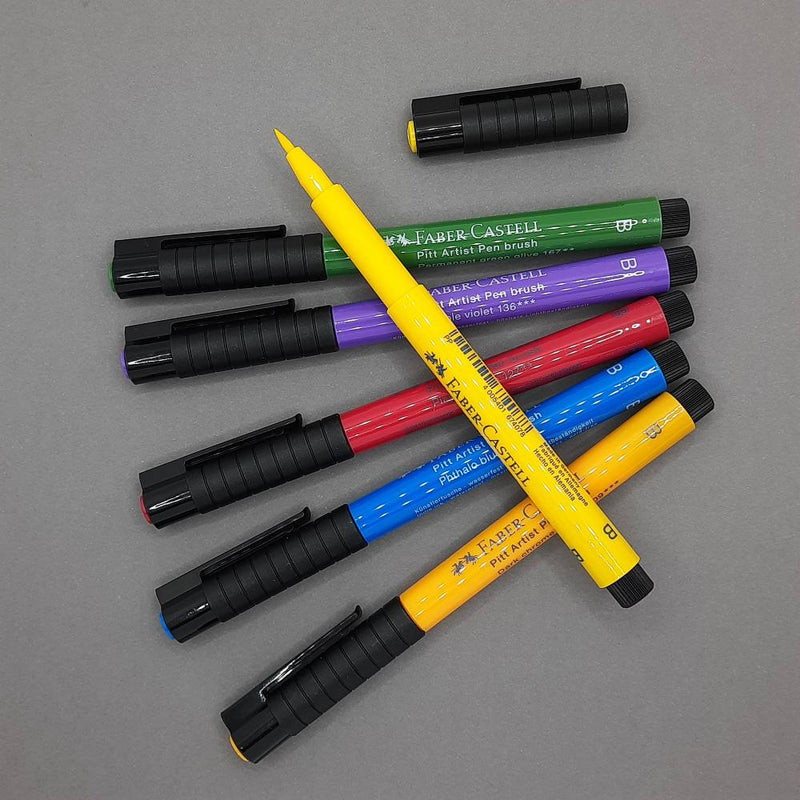 Faber Castell PITT Artists' Pens Sets - Basic Colours (Set of 6)