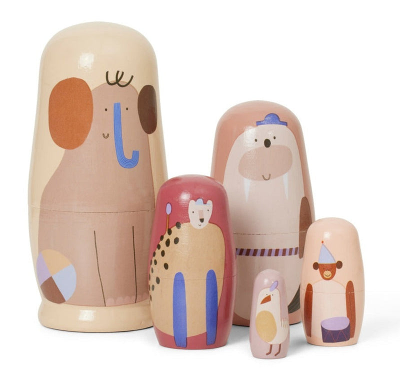 Ferm Living Critter Nesting Dolls (Set of 5)