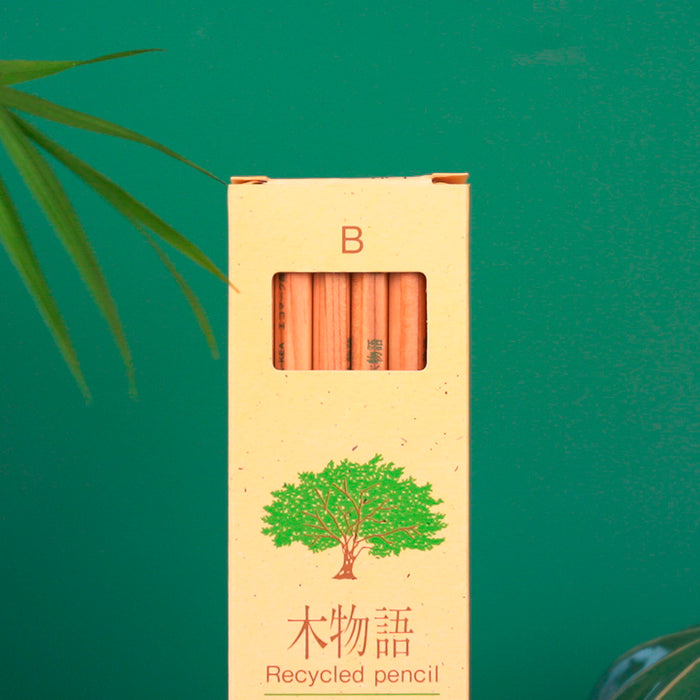 Tombow Recycled Pencil Ki-Monogatar, degree of hardness B, set of 12