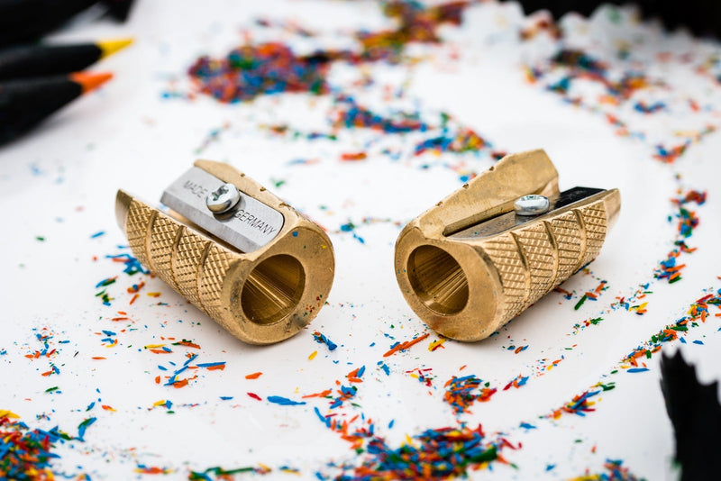 M&R Small Brass Bullet Pencil Sharpener Single